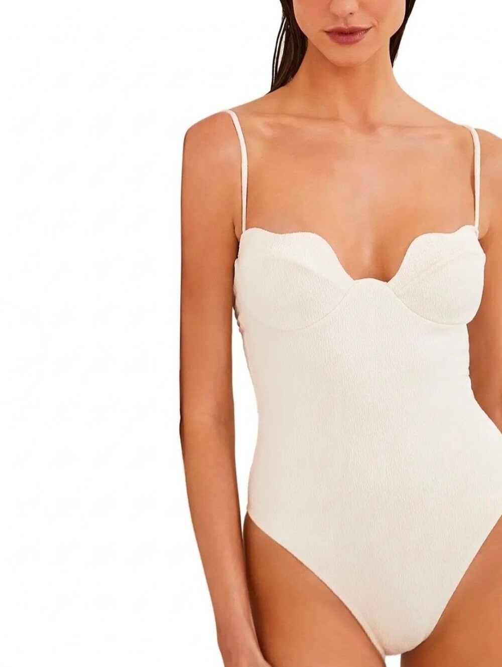 ViX Paula Hermanny Firenze Scalloped One-Piece Swimsuit - Size S